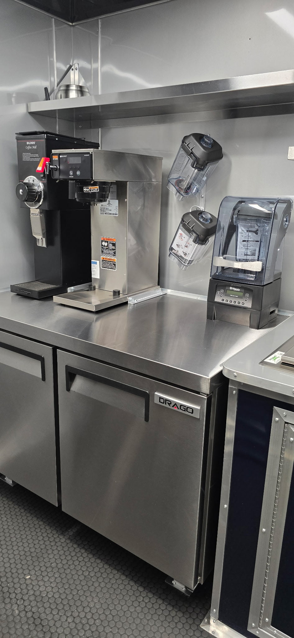 18FT Midnight Blue Espresso Concession Trailer