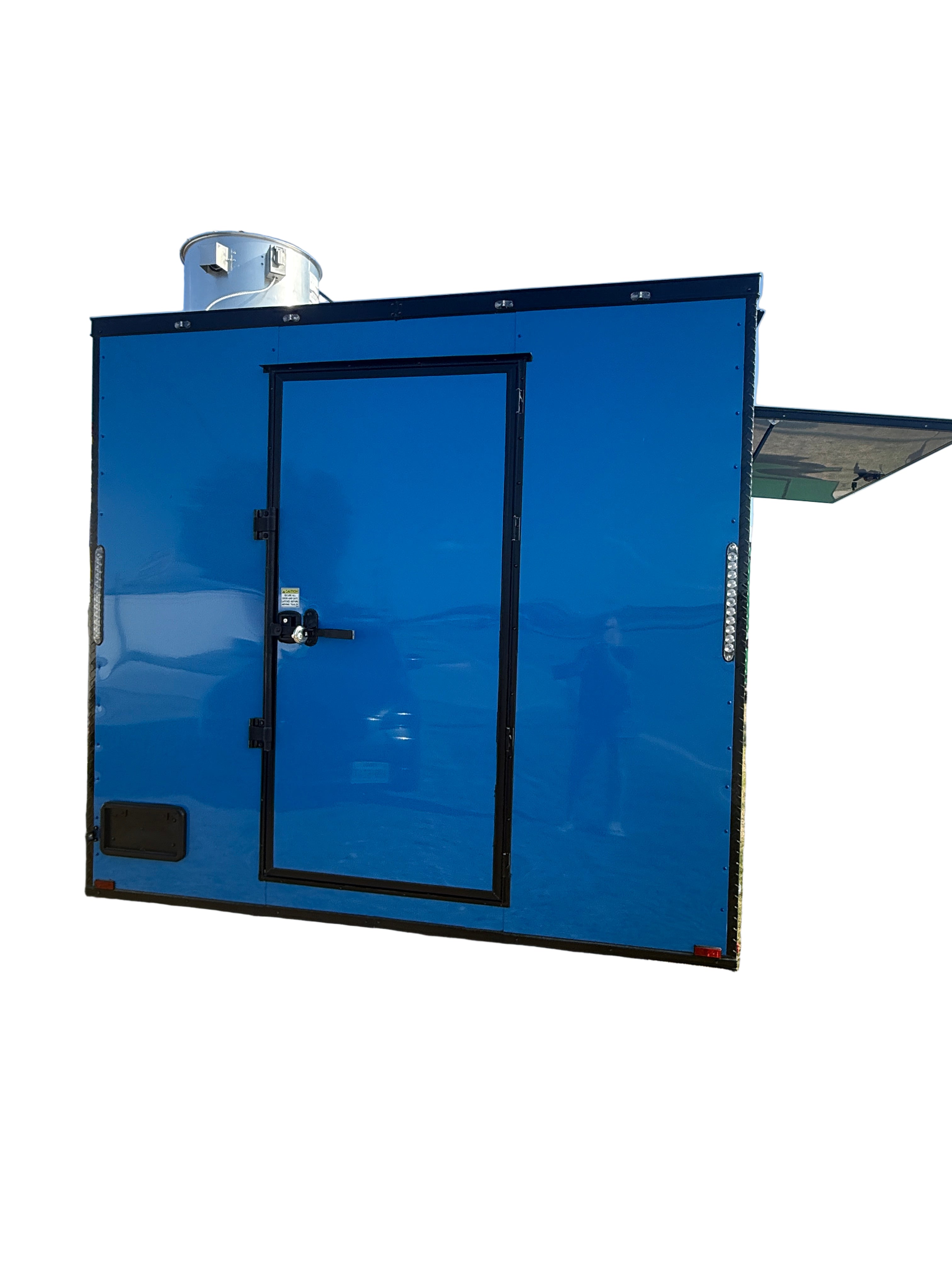 12 FT Blue Black Out Cooking Concession Trailer
