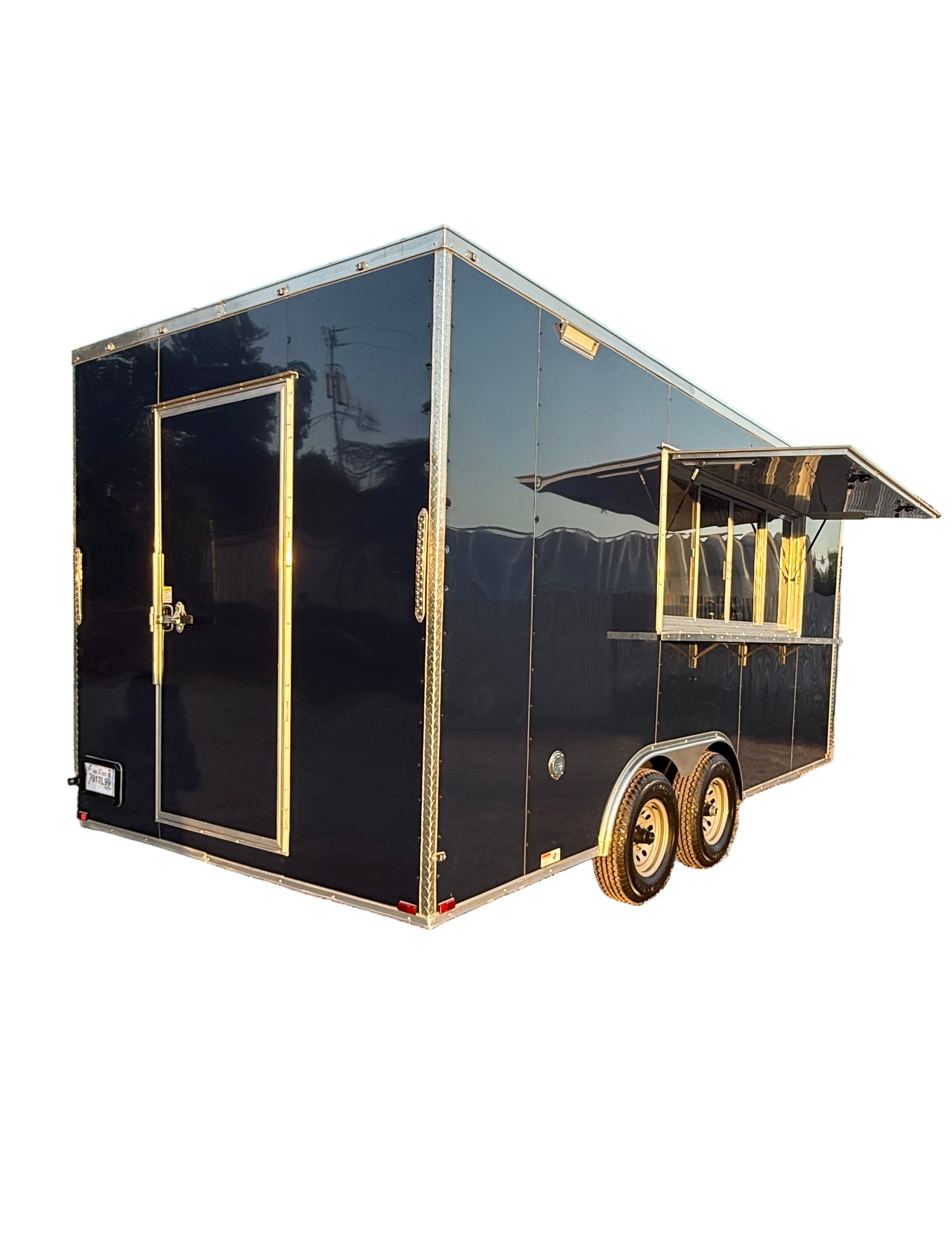 18FT Midnight Blue Espresso Concession Trailer