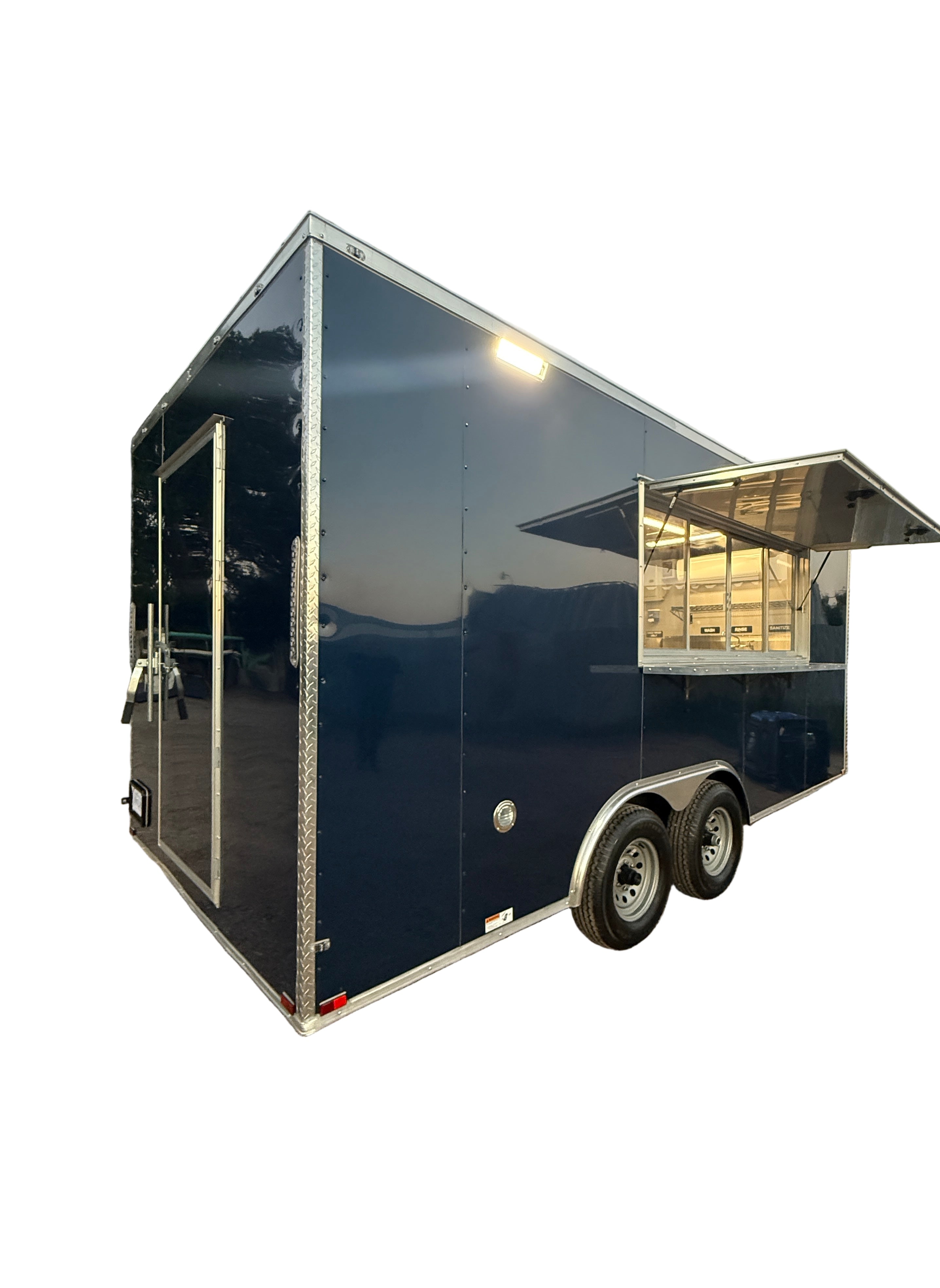 18FT Midnight Blue Espresso Concession Trailer