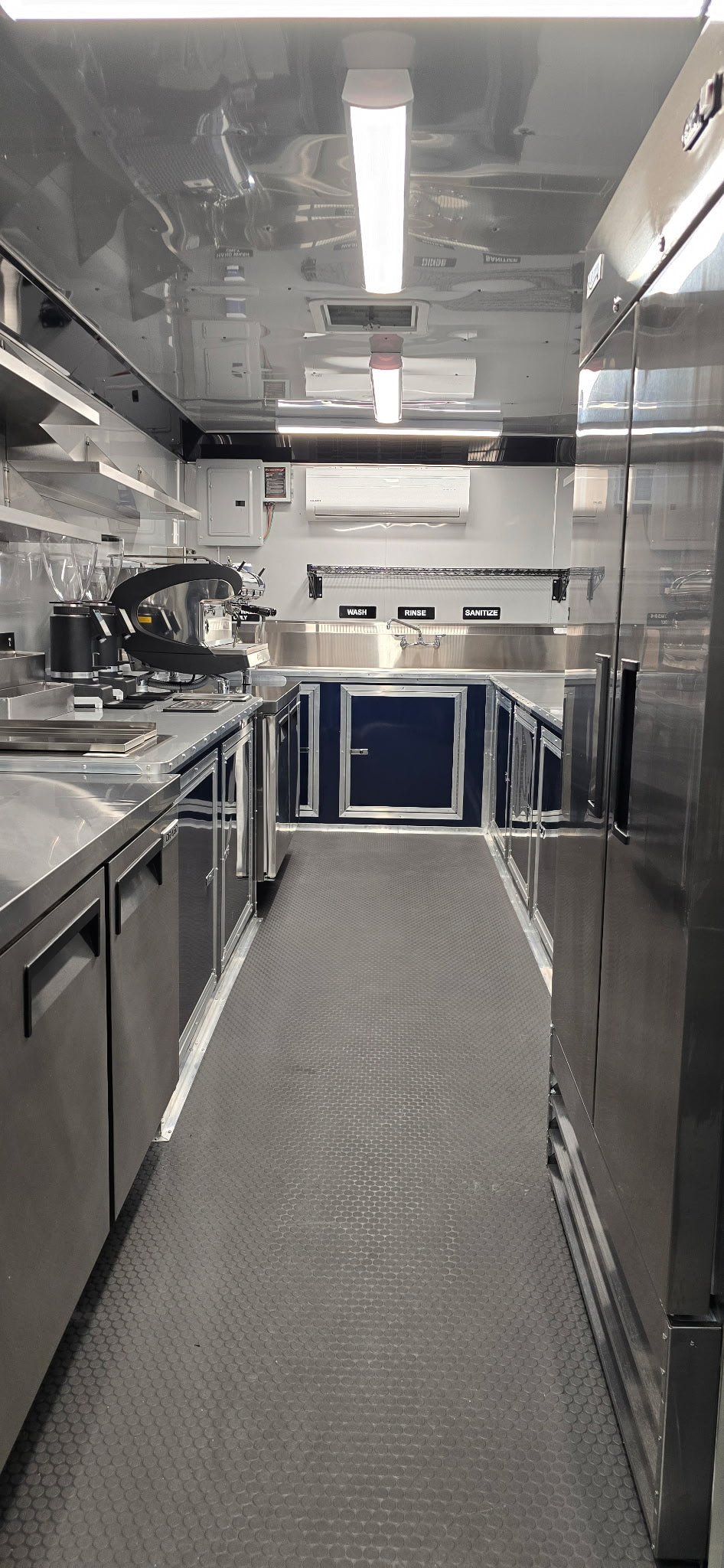 18FT Midnight Blue Espresso Concession Trailer