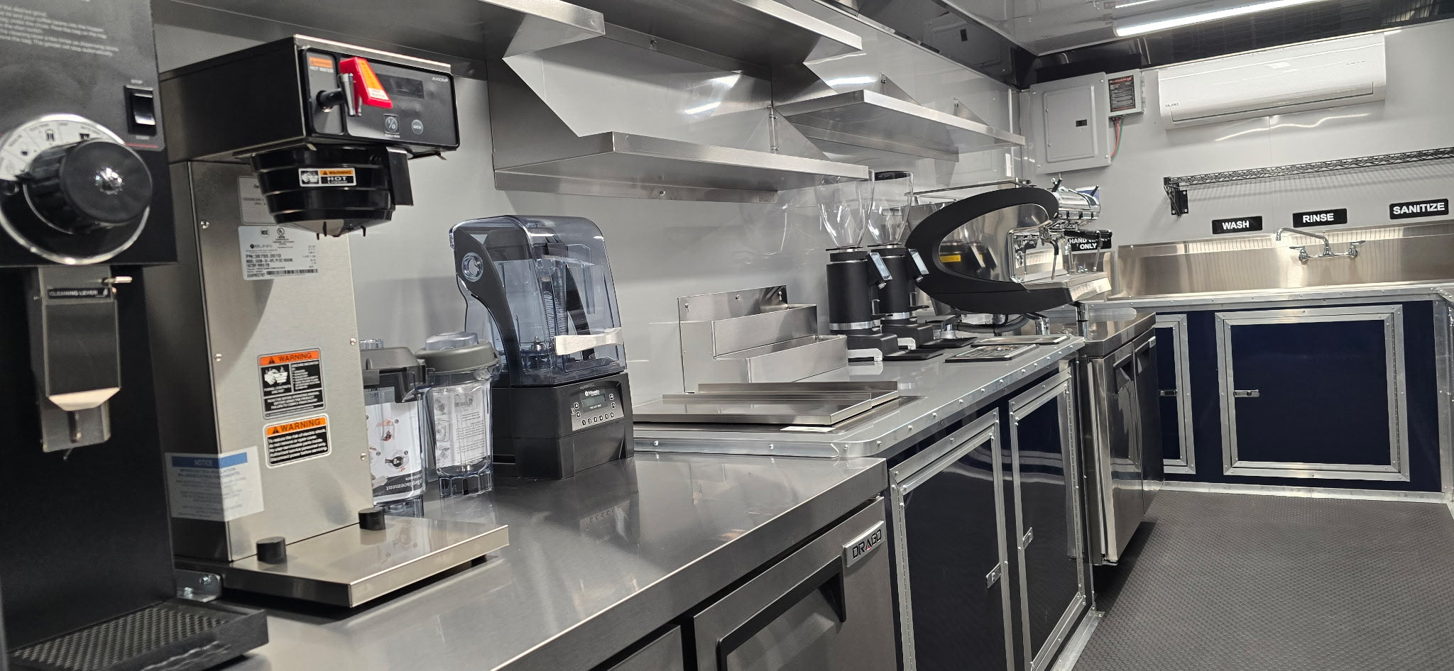18FT Midnight Blue Espresso Concession Trailer