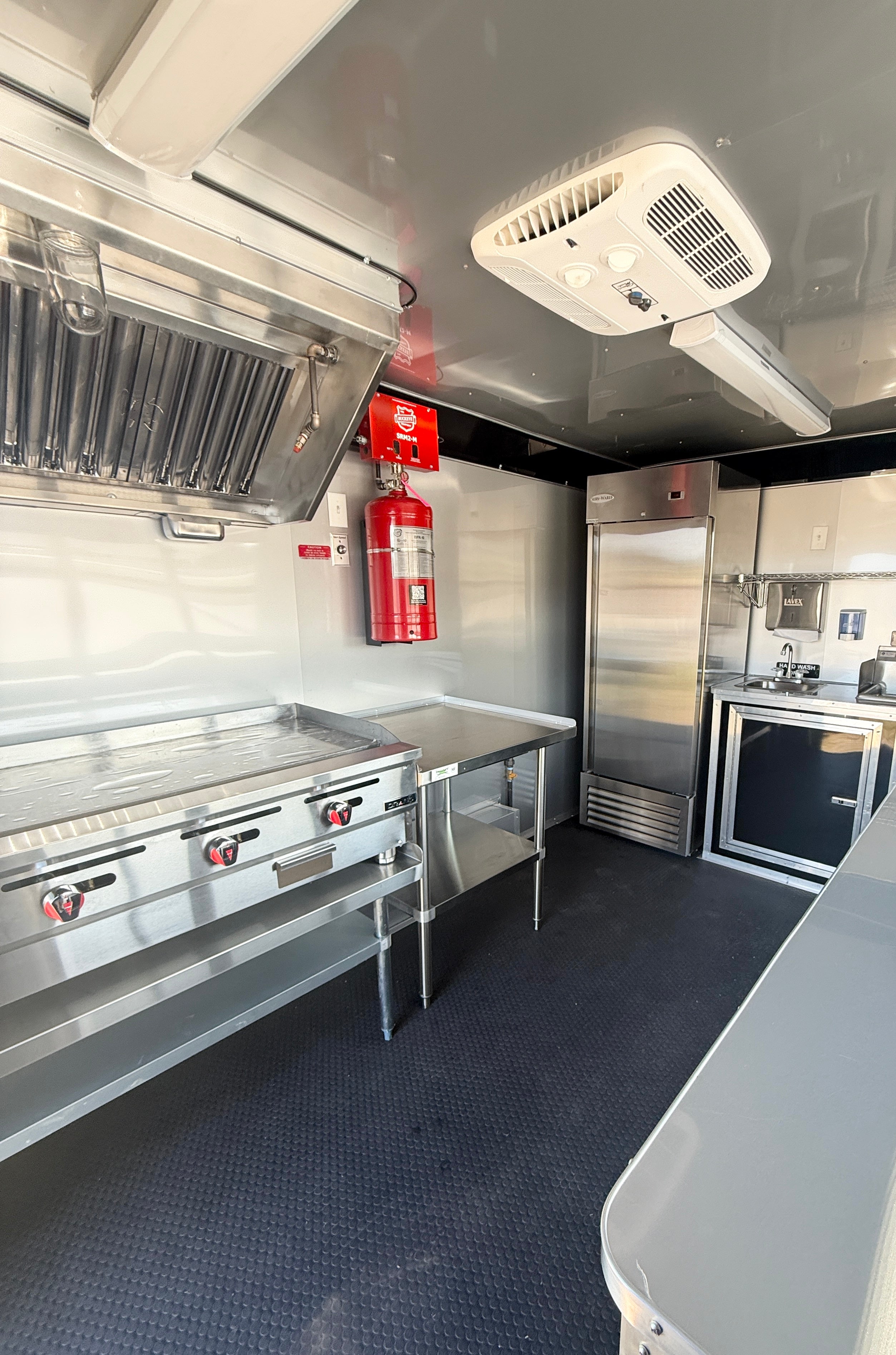 12 FT BLUE BLACKOUT COOKING TRAILER