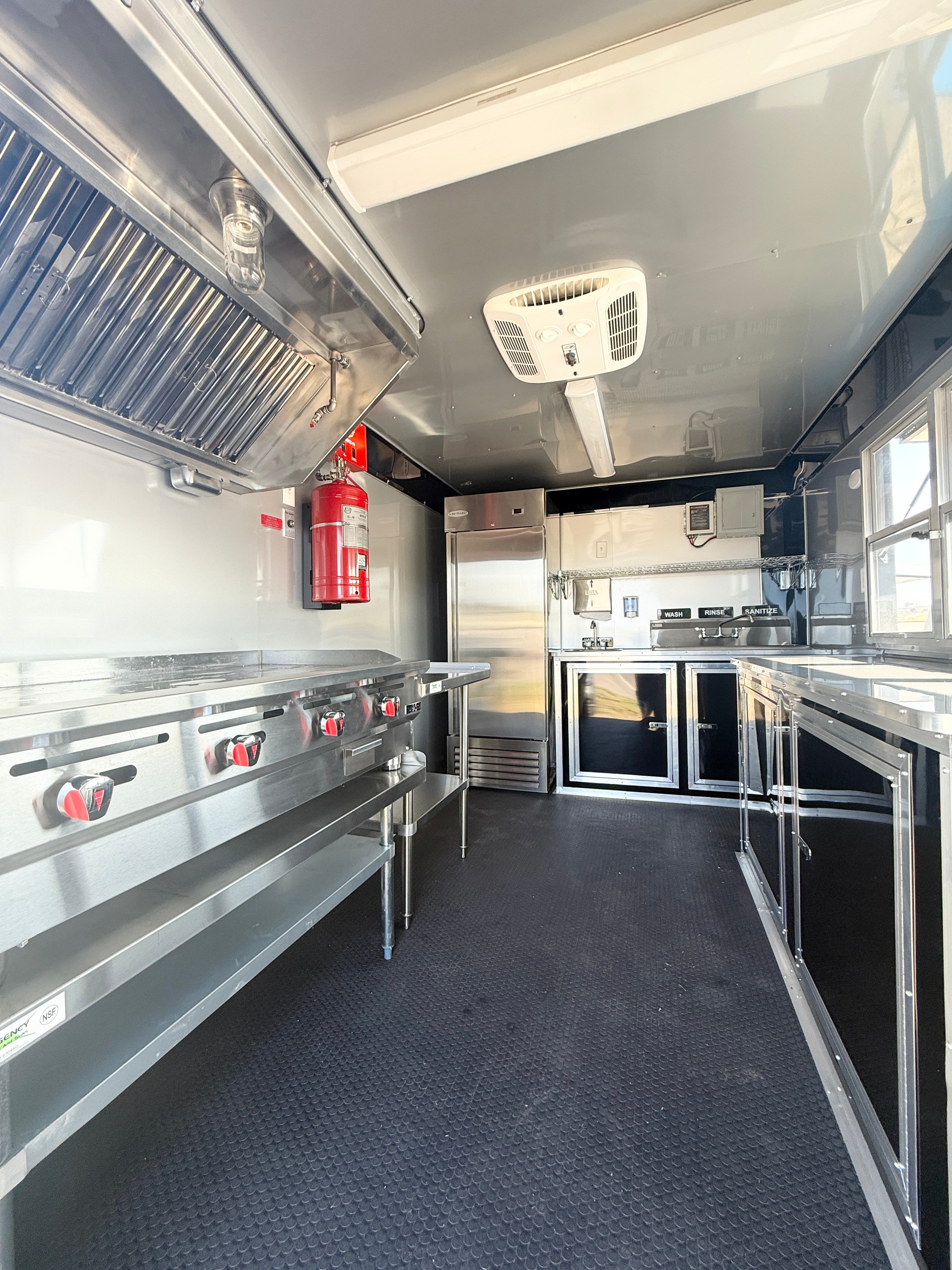 12 FT BLUE BLACKOUT COOKING TRAILER