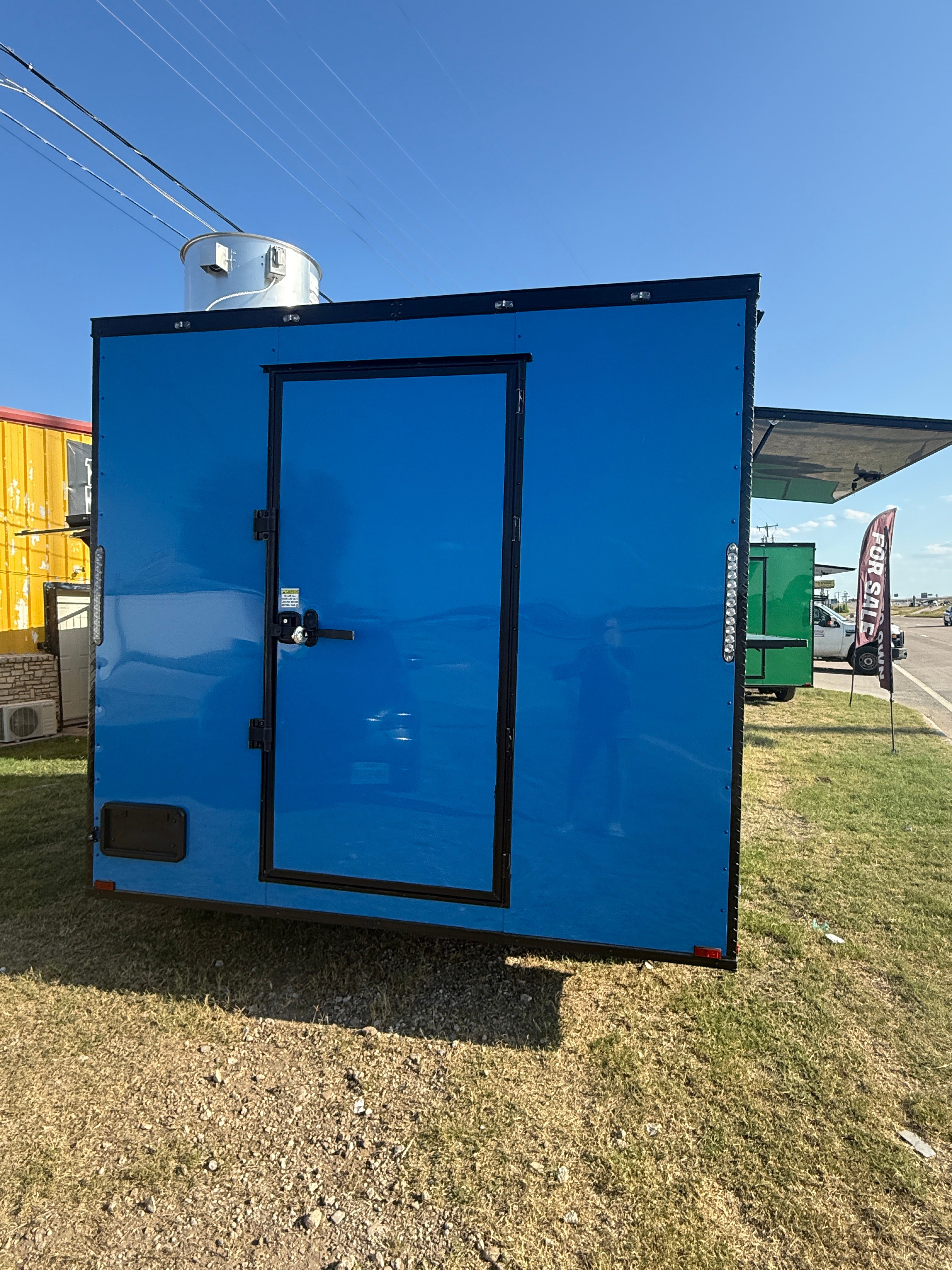 12 FT BLUE BLACKOUT COOKING TRAILER