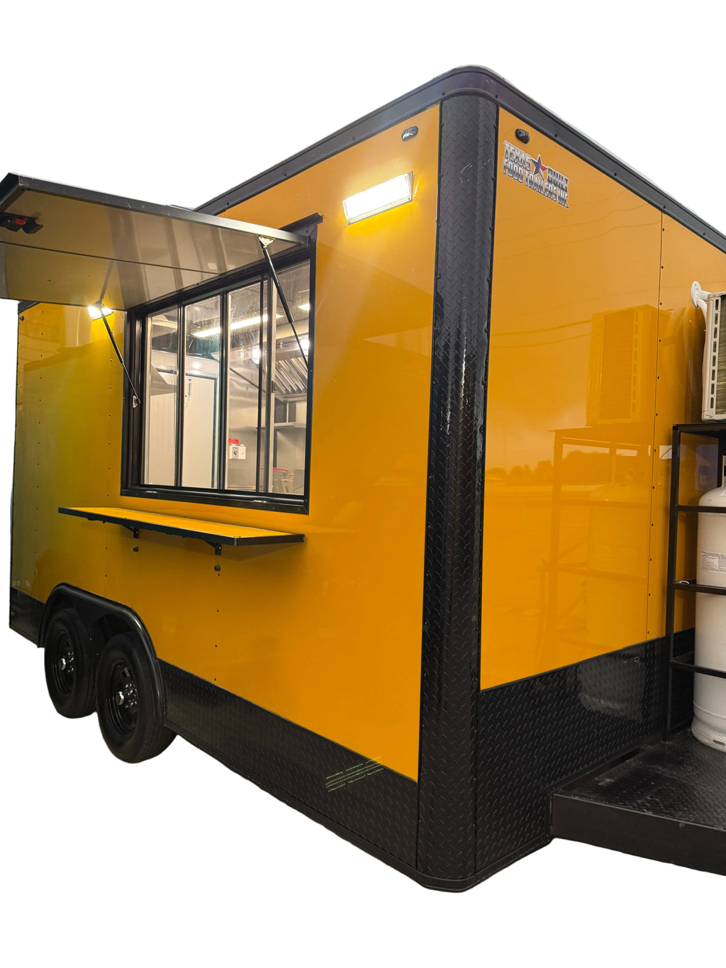 14 FT Yellow Cooking Trailer