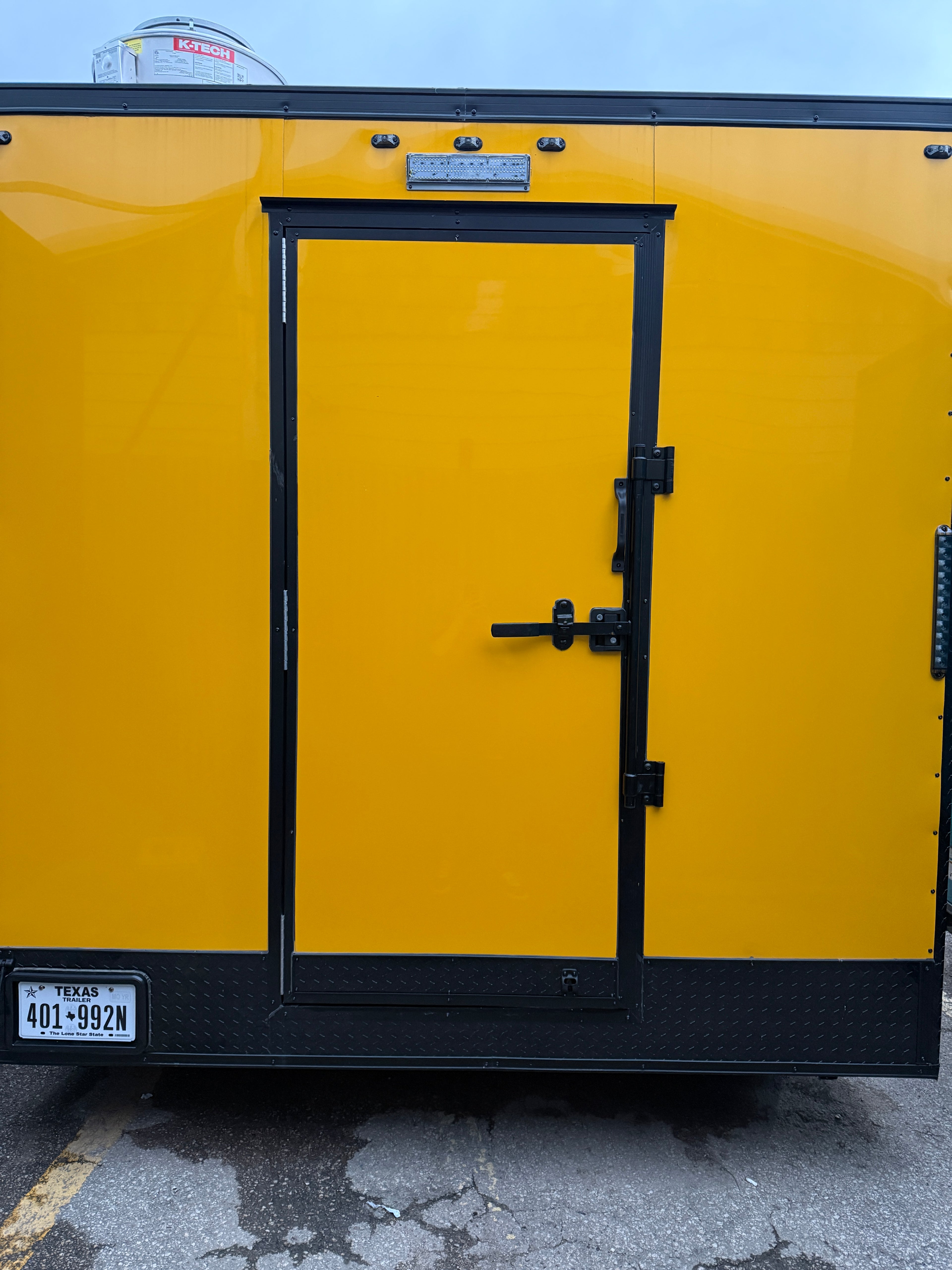14 FT Yellow Cooking Trailer