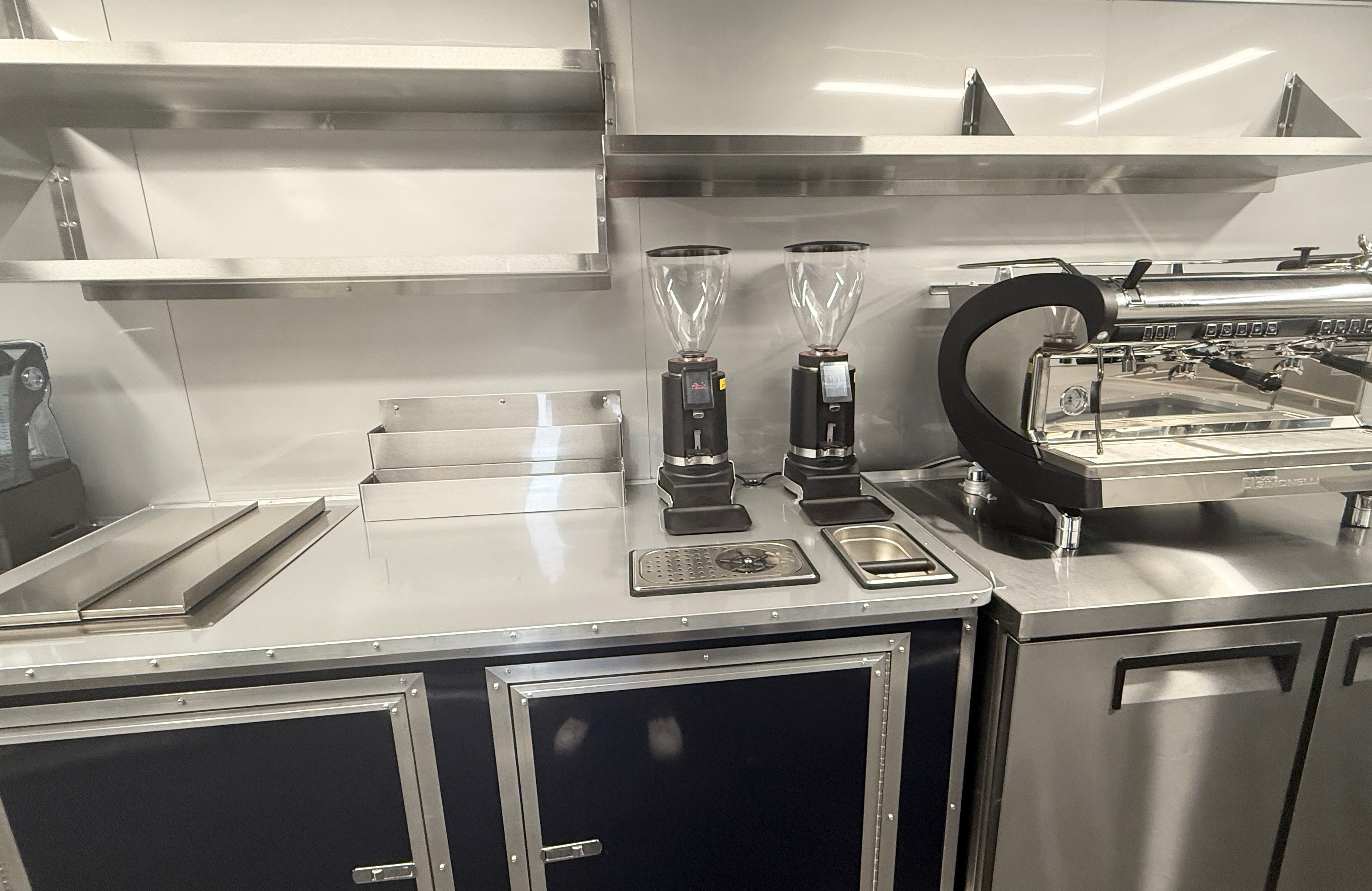 18FT Midnight Blue Espresso Concession Trailer