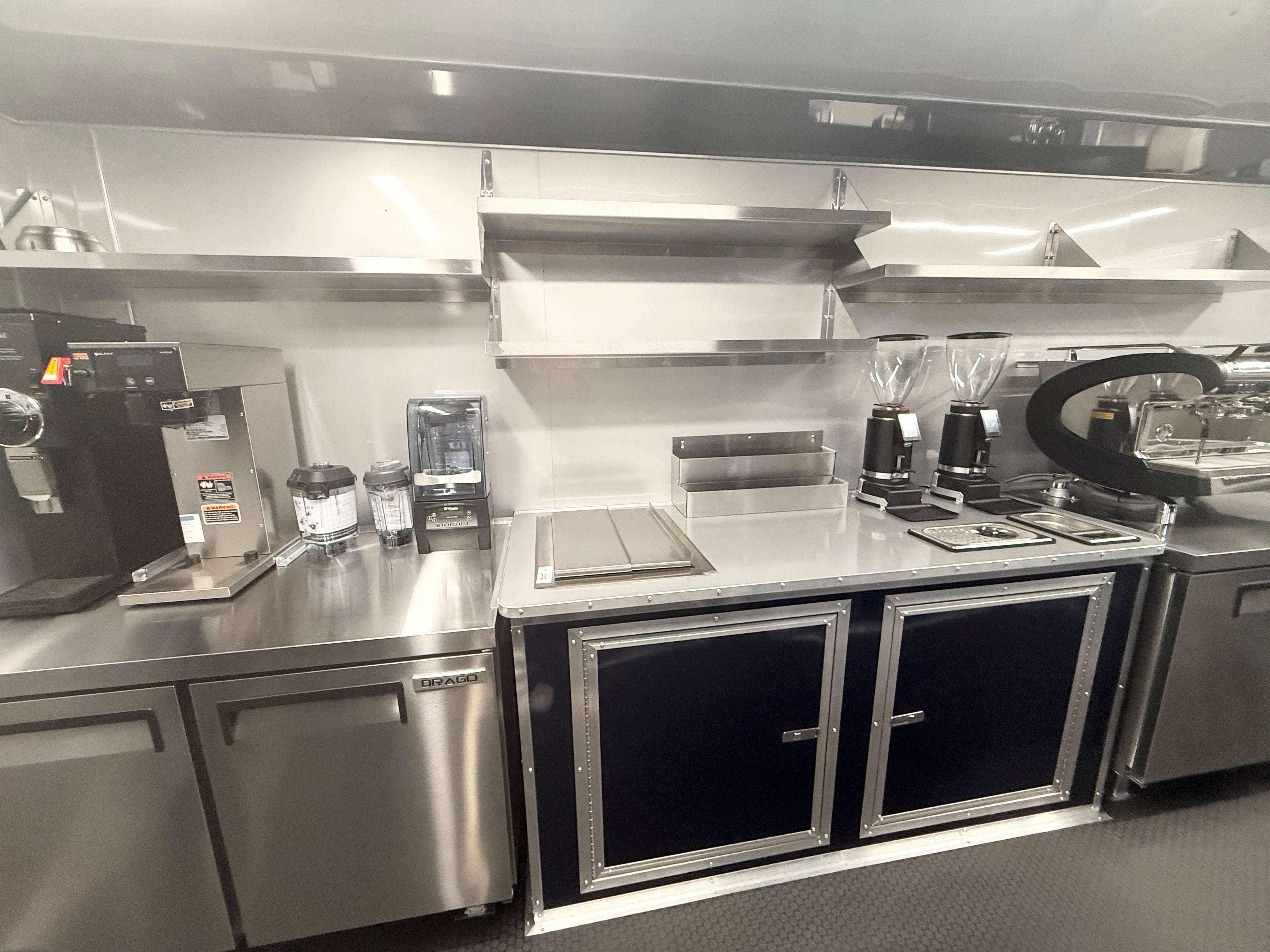 18FT Midnight Blue Espresso Concession Trailer