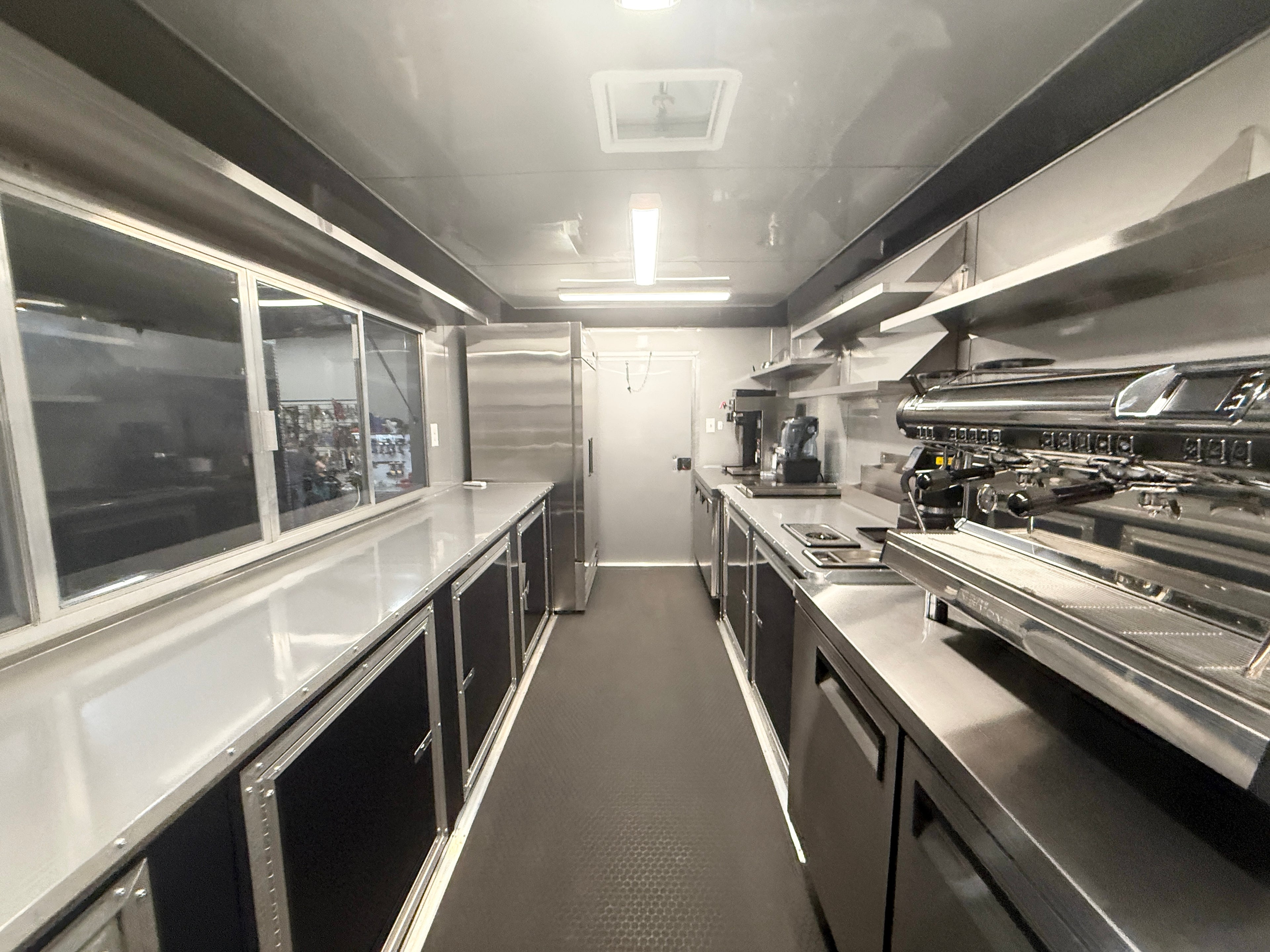 18FT Midnight Blue Espresso Concession Trailer