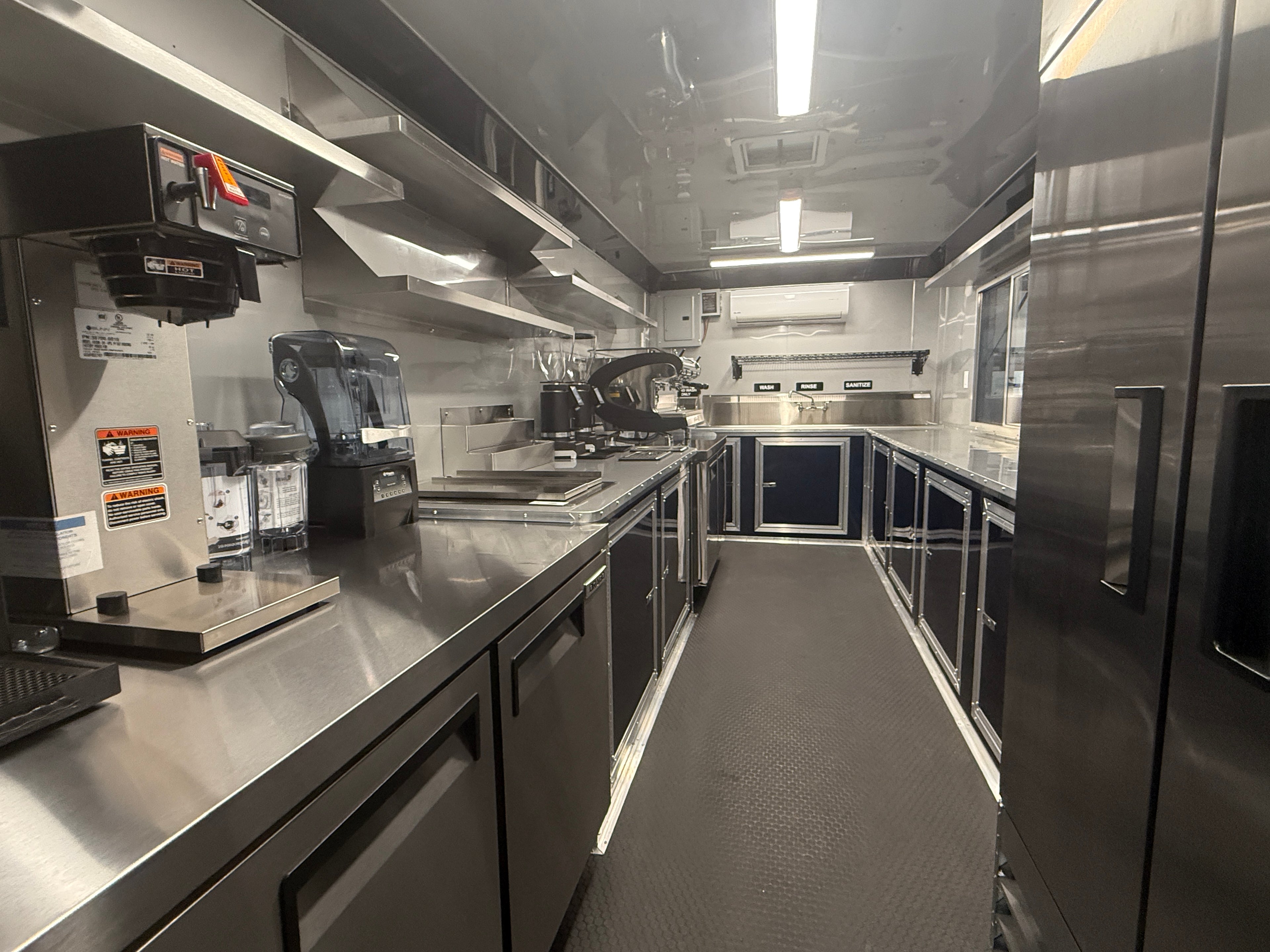 18FT Midnight Blue Espresso Concession Trailer