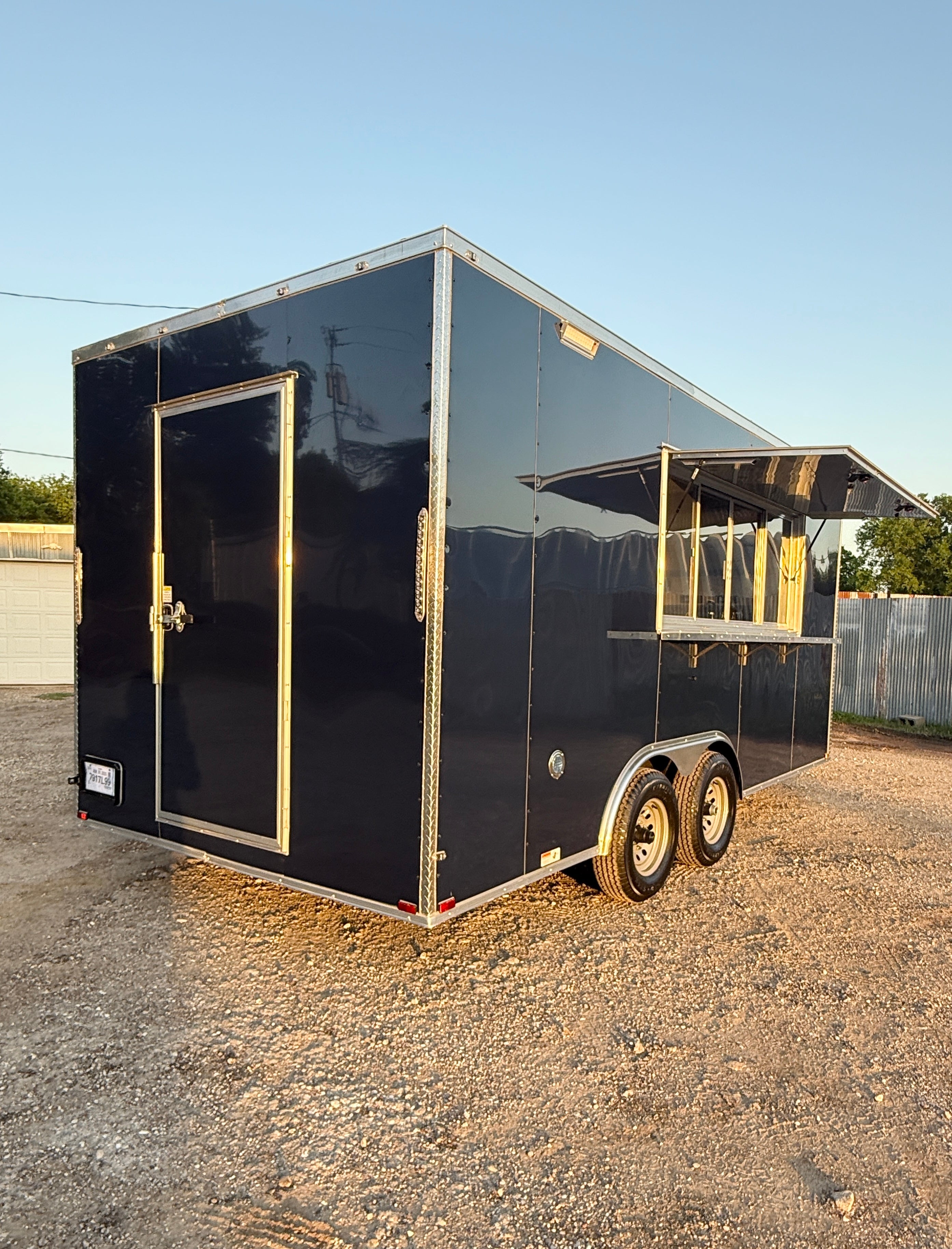 18FT Midnight Blue Espresso Concession Trailer