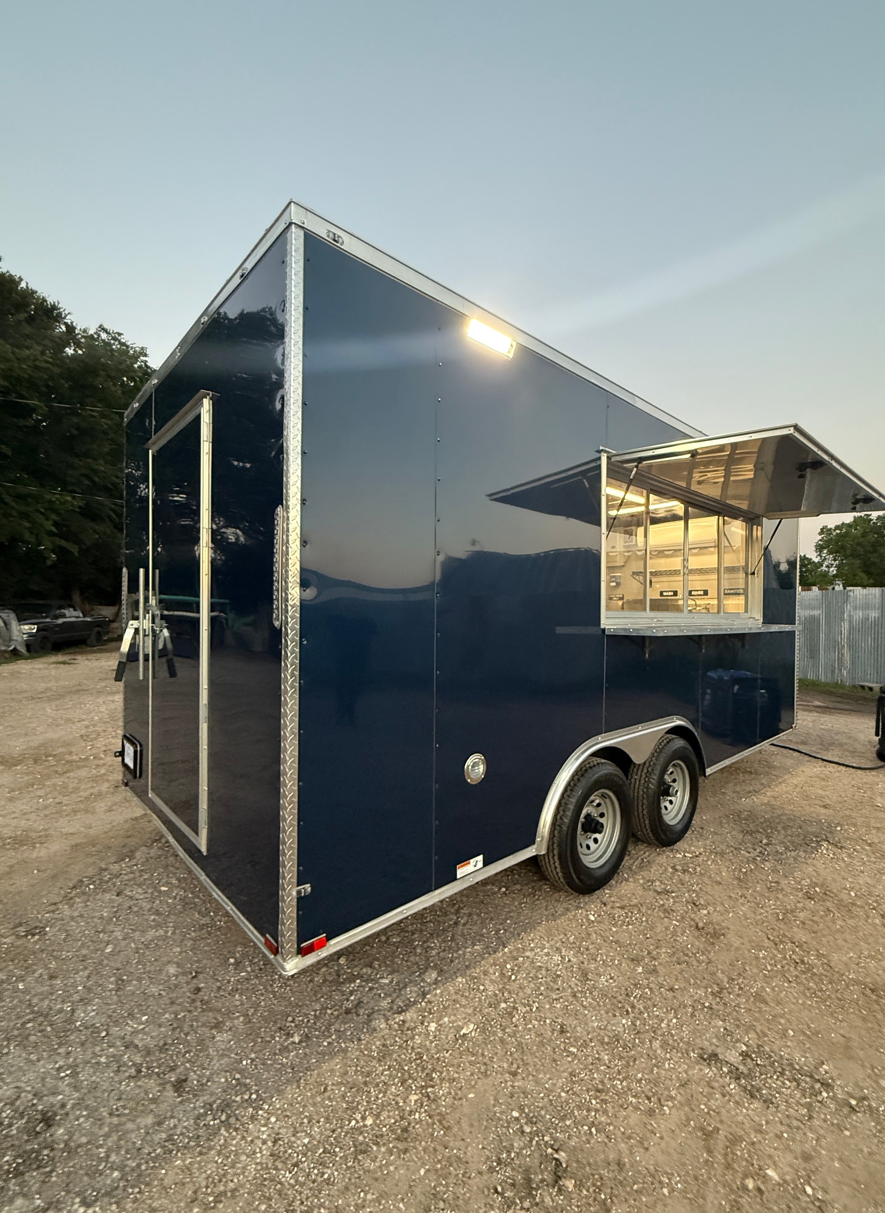 18FT Midnight Blue Espresso Concession Trailer