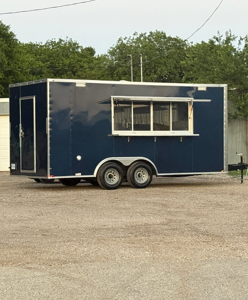 18FT Midnight Blue Espresso Concession Trailer